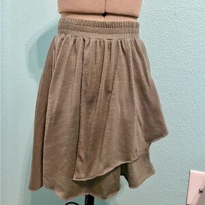 Mia Joy olive green asymmetrical skirt size 6